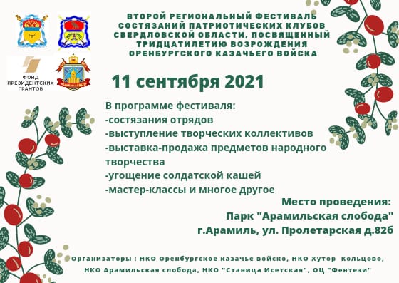 Приглашаем принять участие во втором региональном фестивале состязаний патриотических клубов