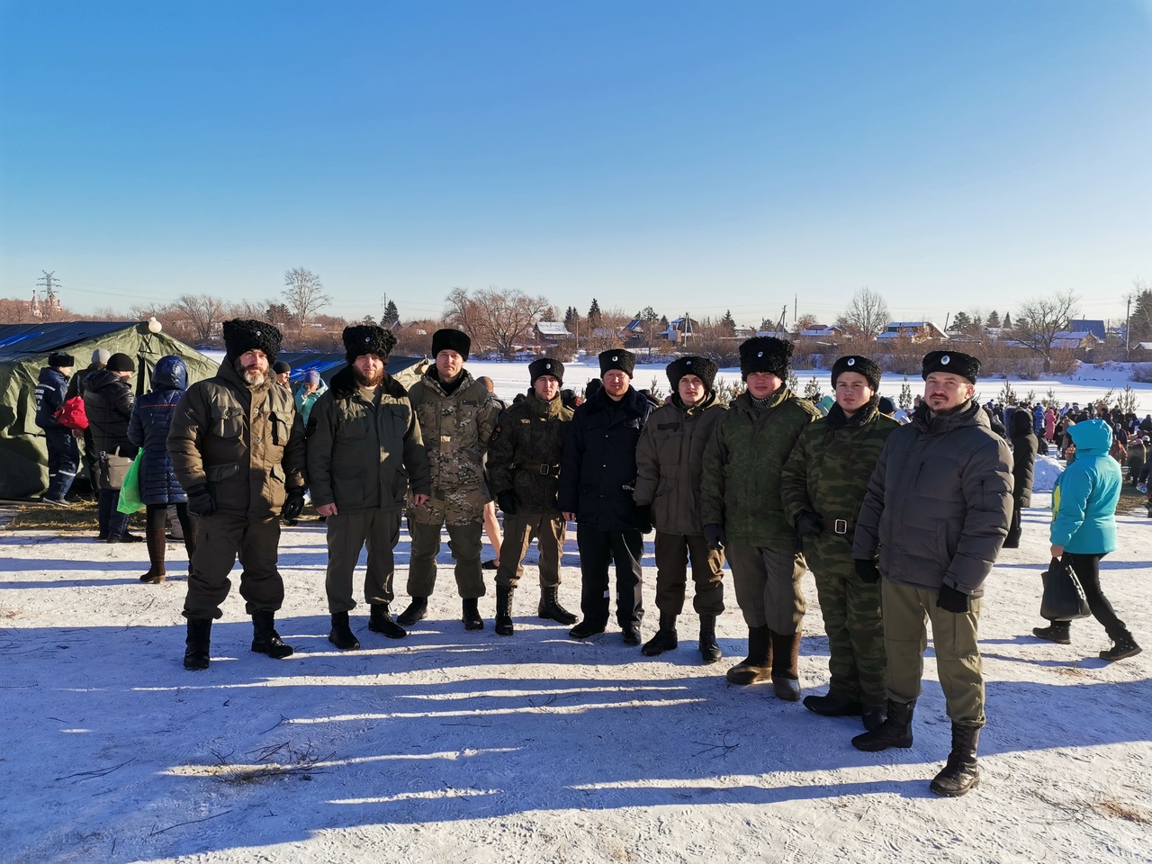 Казаки Зауральского отдела ОКВ обеспечивали общественный порядок во время Новогодних, Рождественских и Крещенских праздников 
