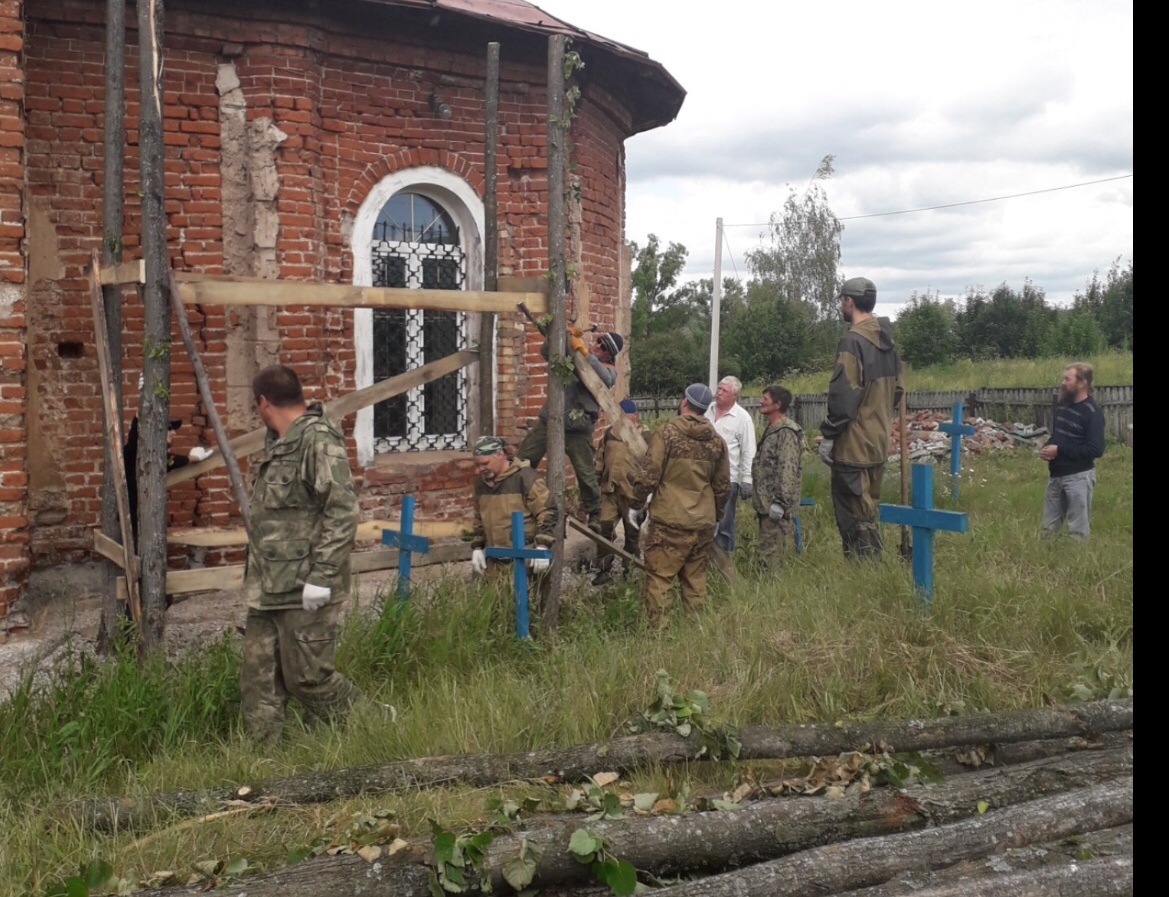 Казаки помогают восстанавливать старинный храм в Башкирии